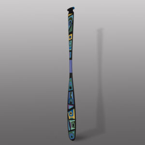 Belonging Paddle
Steve Smith - Dla'kwagila
Oweekeno
Acrylic on yellow cedar
61½" x 5¾" x 1½"
8,500