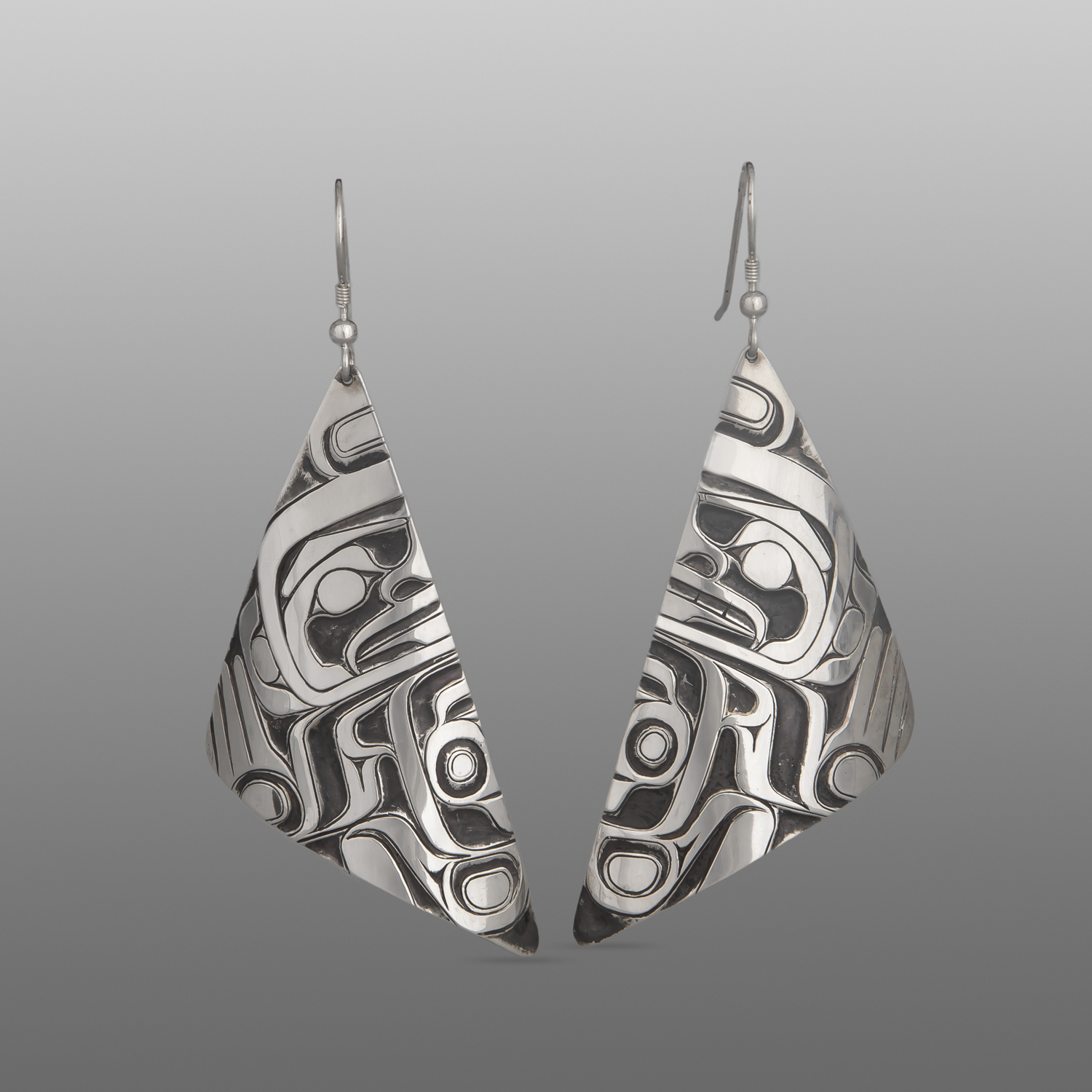 Ancestor Earrings
Corey Moraes
Tsimshian
Silver
2" x 1"
$1,200