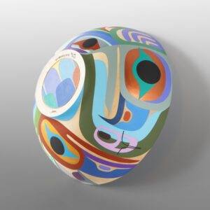 One Bowl
Steve Smith - Dla'kwagila
Oweekeno
Acrylic on turned maple
7¼” dia. x 3¼”
4,500