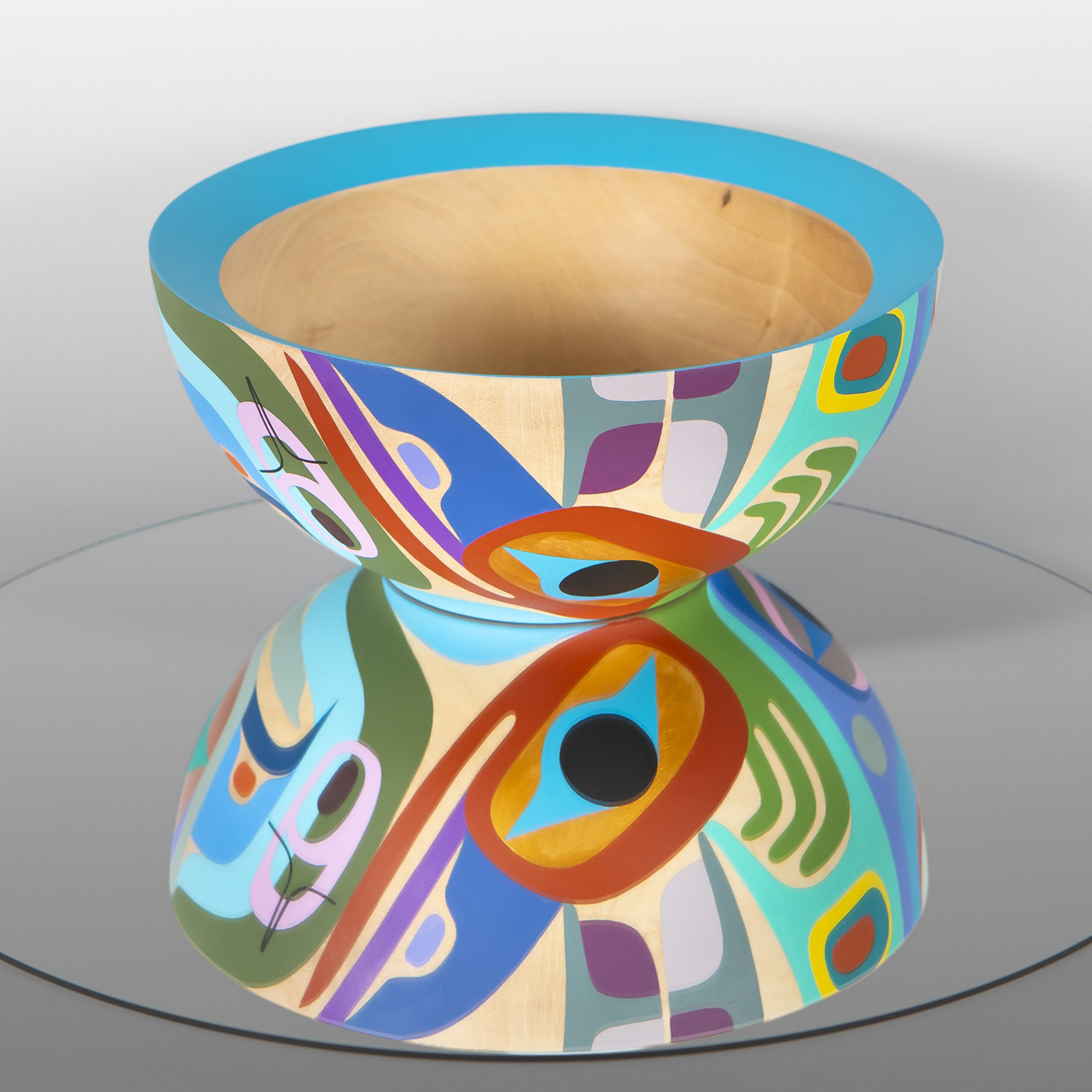 One Bowl
Steve Smith - Dla'kwagila
Oweekeno
Acrylic on turned maple
7¼” dia. x 3¼”
4,500