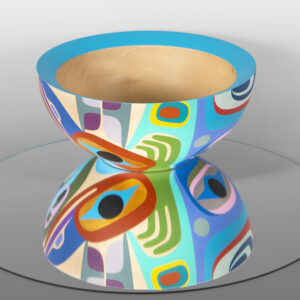 One Bowl
Steve Smith - Dla'kwagila
Oweekeno
Acrylic on turned maple
7¼” dia. x 3¼”
4,500