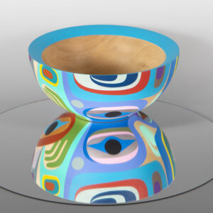One Bowl
Steve Smith - Dla'kwagila
Oweekeno
Acrylic on turned maple
7¼” dia. x 3¼”
4,500