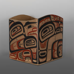 Killer Whale Transforming Feast Box
David A Boxley
Tsimshian
Red cedar, paint
18" x 16¼" x 16¼"
$7500
