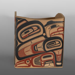 Killer Whale Transforming Feast Box
David A Boxley
Tsimshian
Red cedar, paint
18" x 16¼" x 16¼"
$7500