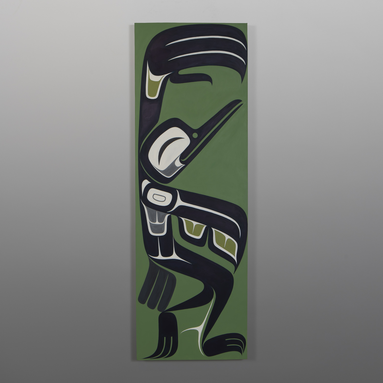 Yx̌vá - To Dance
Dean Hunt
Heiltsuk (Canada)

Acrylic on wood panel
36" x 12"
1,800