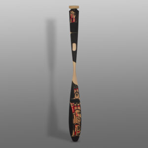 Xsgyiik - Eagle Paddle
Shawn Aster
Tsimshian (Canada)
Red cedar, paint
71¾" x 6¾" x 1½"
$