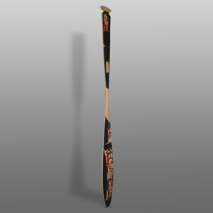 Xsgyiik - Eagle Paddle
Shawn Aster
Tsimshian (Canada)
Red cedar, paint
71¾" x 6¾" x 1½"
$