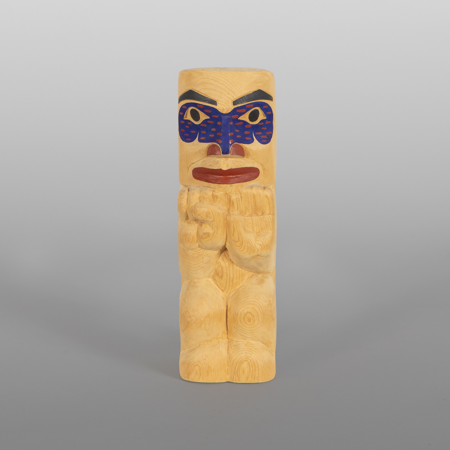 Human Totem (2000)
David Boxley
Tsimshian

Yellow cedar, paint
6½” x 2" x 2"
1,800
