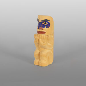 Human Totem (2000)
David Boxley
Tsimshian

Yellow cedar, paint
6½” x 2" x 2"
1,800