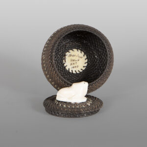 Baleen Basket (1990)
Marilyn Hank
Inupiaq

Baleen, walrus ivory
4¾" x 4¾" x 3¾”
2,800