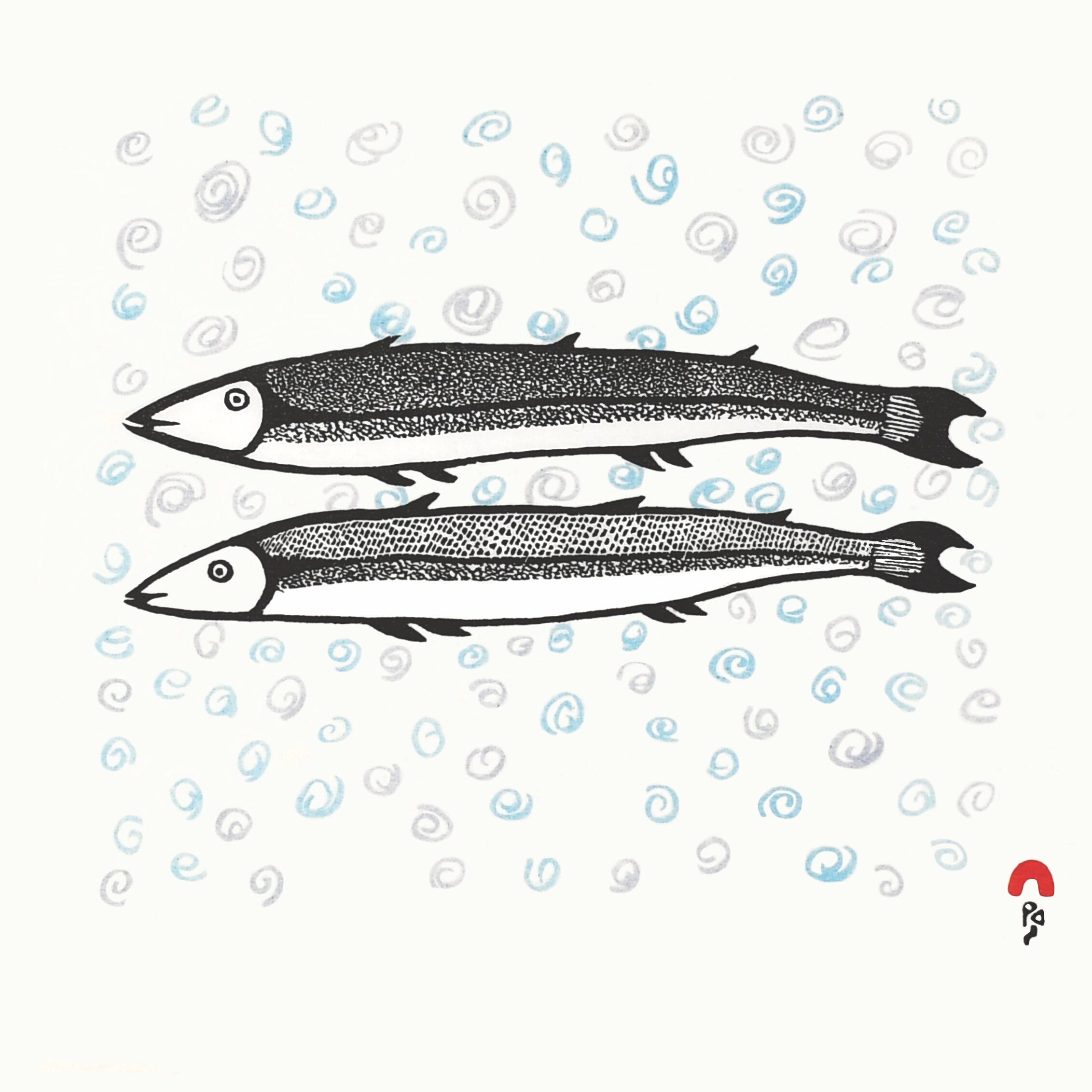 PITALOOSIE SAILA
28. Young Char
Stonecut & Lithograph
Paper: Kizuki Kozo White
Printer: Qiatsuq Niviaqsi &
Nujalia Quvianaqtuliaq
28 x 31 cm
11” x 12 ¼”
$ 450
$340
