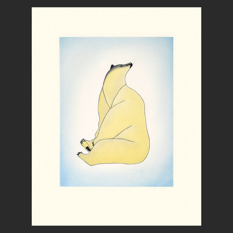 Posing Bear
Qavavau Manumie
Etching & Aquatint
30” x 20 ¾”
$675

Paper: Velin d’Arches White
Printer: Studio PM
68.5 x 53 cm  
 
$900
