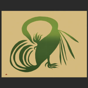 Tuulik Sululiriju (Preening Loon)
Ooloosie Saila
Lithograph
22 ¼” x 28 ½”
$450Paper: BFK Rives Tan
Printer: Niveaksie Quvianaqtuliaq
56.4 x 72.3 cm$600
