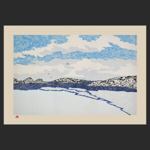 Early Summer
Nicotye Samayualie
Lithograph
15 ¾” x 22 ¾”
$375Paper: Somerset Velvet Newsprint Grey
Printer: Niveaksie Quvianaqtuliaq
40.5 x 58.4 cm$500
