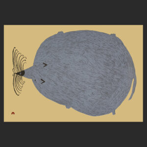 Squeak
Saimaiyu Akesuk
Lithograph
15 ¾” x 22 ¾”
$375Paper: BFK Rives Tan
Printer: Nujalia Quvianaqtuliaq
40.8 x 58.4 cm$500
