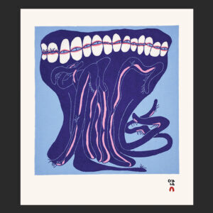 Purple Octopus
Shuvinai Ashoona
Stonecut
13 ¾” x 12 ¼”
$450Paper: Kizuki Kozo White
Printer: Tapaungai Niviaqsi
35.7 x 31 cm$600
