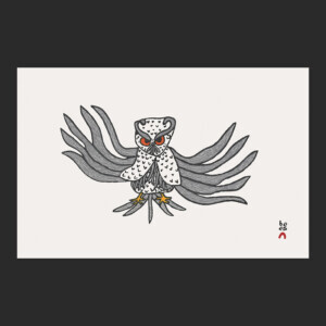 OOLOOSIE SAILA
9. Almighty Owl
Stonecut & Stencil
Paper: Kizuki Kozo White
Printer: Qavavau Manumie
26.3 x 40.2 cm
10¼” x 15¾”
$ 400
320