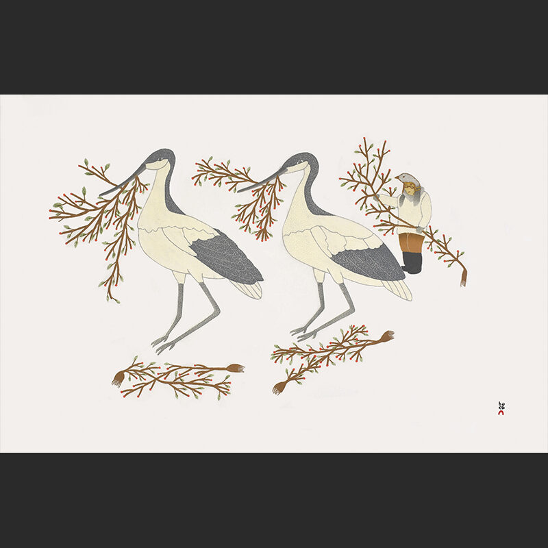 Collecting Berries
Qavavau Manumie
InuitStonecut & Stencil
24½" x 38"
$800
