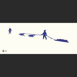 PADLOO SAMAYUALIE
7 3/4 x 20 1/4
26. Midnight CrossingStonecutPaper: Kizuki Kozo WhitePrinter: Ottockie Aniningmiuq20 x 51.5 cm$ 450