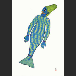 Spirit in the Limelight Pauojoungie Saggiak Etching, Aquatint & Hand Painting 26" x 27" $560 US