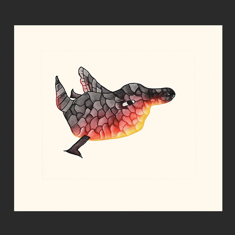 5. Mosaic Bird
Malaija Pootoogook
Inuit
Etching & Aquatint
Paper: Arches White
Printer: Studio PM
57 x 63 cm
22 ½” x 24 ¾”
$600
$480
Cape Dorset Print Collection  2020