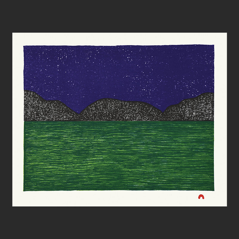 4. Naimaut
Nujalia Quvianaqtuliaq
Inuit
Lithograph
Paper: Arches Cover White
Printer: Nujalia Quvianaqtuliaq
34.6 x 42.8 cm
13 ½” x 16 ¾”
$450
$360
Cape Dorset Print Collection  2020
