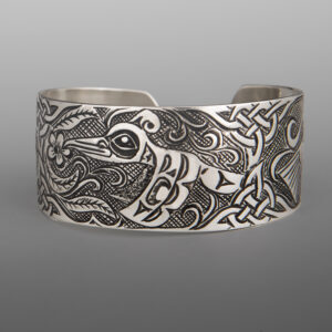 Hummingbird and Salmon Bracelet
Kelvin Thompson
Salteaux
Silver
6" x 1"
$900