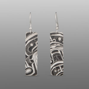 Human Earrings
Corey Moraes
Tsimshian
Silver
1½" x ⅜"
$750