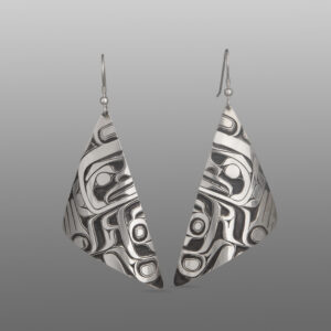 Ancestor Earrings
Corey Moraes
Tsimshian
Silver
2" x 1"
$1,200