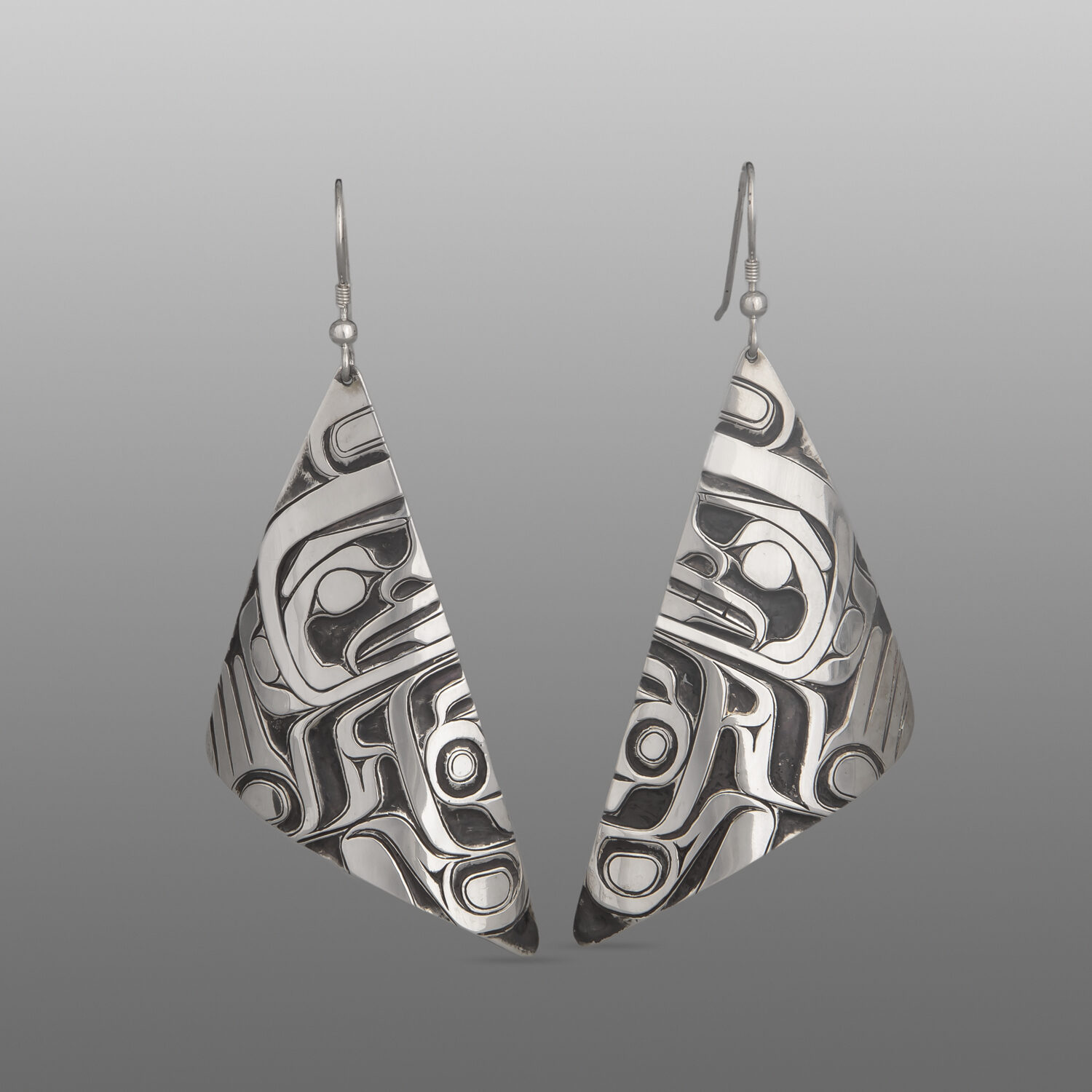 Ancestor Earrings
Corey Moraes
Tsimshian
Silver
2" x 1"
$1,200