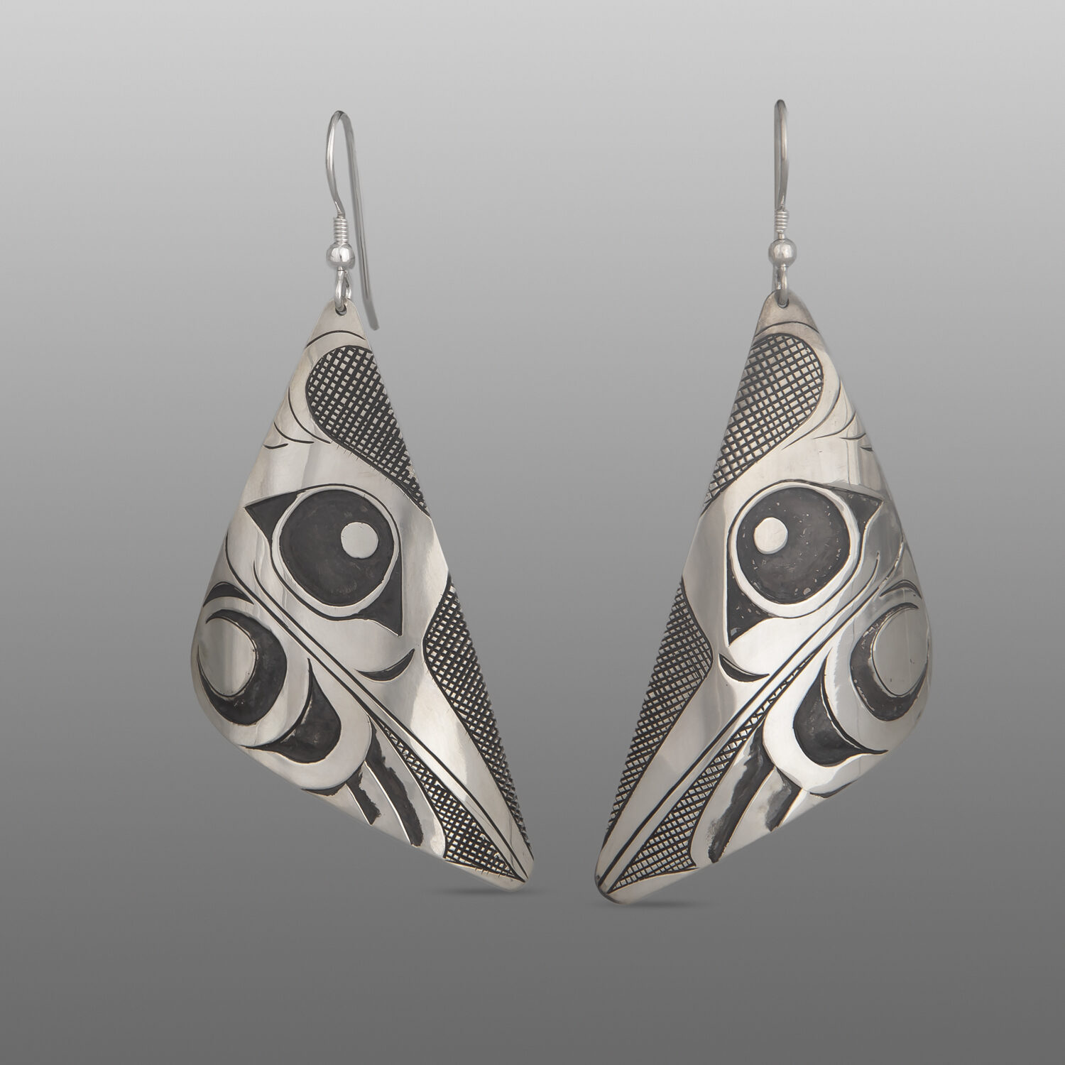 Kingfisher Earrings
Corey Moraes
Tsimshian
Silver
2" x 1"
$1,200
