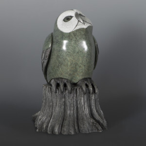 Midnight Perch Owl Cyril Henry Soapstone Sculpture