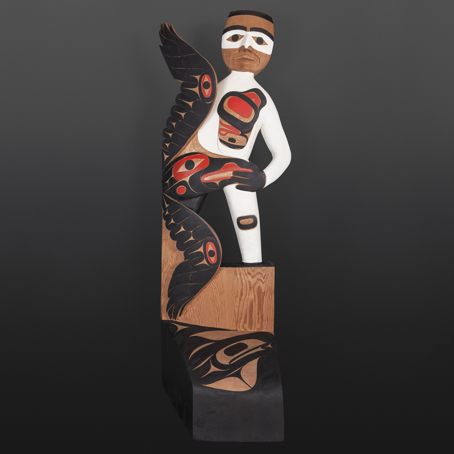 On the Mountaintop Tim Paul Nuu-Chah-Nulth Red cedar, paint 52" x 16" x 15" $9500