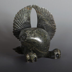 Owls Wings Kelly Etidloie Inuit Serpentine 8” x 7” x 5 ½” $950