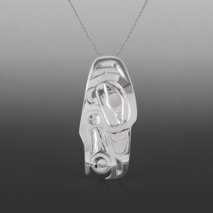 Raven Pendant Alvin Adkins Haida Silver $275