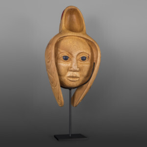 Spirit of the Seal Bowl
Carol Young Bagshaw
Haida
Alder, paint, custom stand
18" x 9" x 5" (24" tall with stand)
$7500
