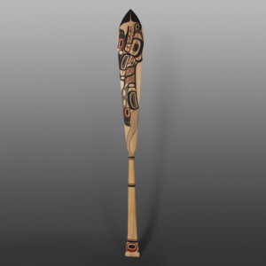 Sea Otter Paddle
Drew Yliniemi
Tsimshian
Red cedar, paint
64" x 6½” x 1½”
$1800
