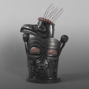 Raven DancerChristian White
HaidaArgillite, catlinite, abalone, mother of pearl, wire
12½ x 8½ x 5"$25,000