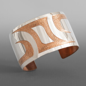 Ovoids Cuff Bracelet
Jennifer Younger
Tlingit
Copper, silver
5" x 1½”
$1300