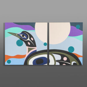 Moonlit LoonSteve Smith - Dla'kwagila
OweekenoAcrylic on birch panel
20”x36”$3200