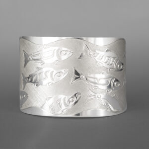 Great Salmon Run Bracelet
Allen Thompson
Saulteax
Sterling silver
2" x 7"
$2000