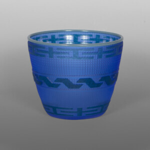 Sky Blue Basket
Preston Singletary
Tlingit
Blown and sand-carved glass
5" x 5¾"
$3000