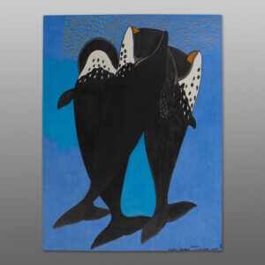 Eating Bowhead Whales
Pauojoungie Saggiak
Inuit
Colored pencil, ink on paper
30" x 23"
$CD 210-0089