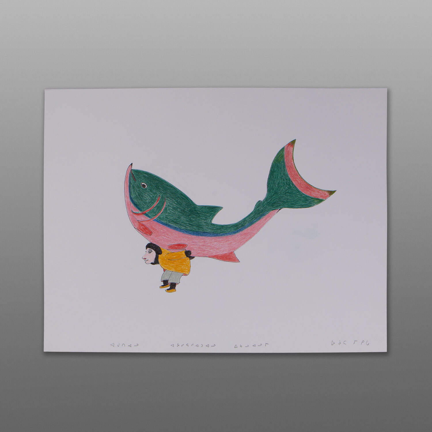 Really Big Catch
Ohotaq Mikkigak
Inuit
Colored pencil, ink on paper
25½" x 19¾"
$

CD 052-0631