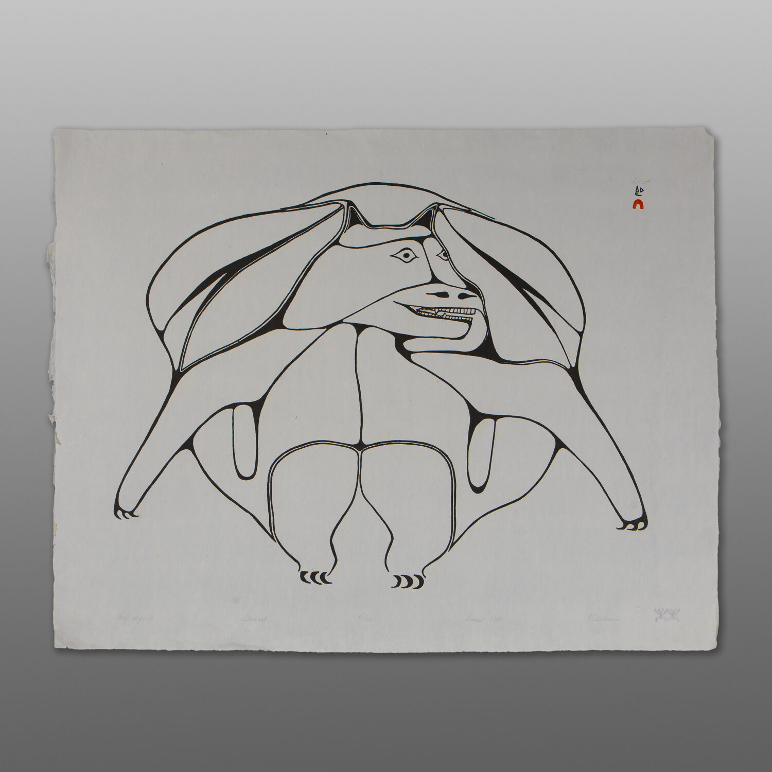 Wolf Spirit
Pitaloosie Saila
Inuit
Stonecut
28" x 22"
525