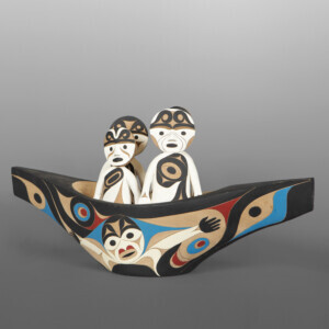 People From the Sky  Tim Paul
Nuu-Chah-Nulth Red cedar, paint
24” x 12” x 7”Sold