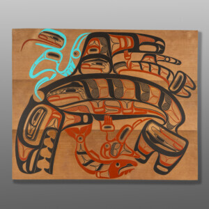 Killer Whale Panel
David A Boxley
Tsimshian
Red cedar, paint
40" x 32" x 1½"
$7500