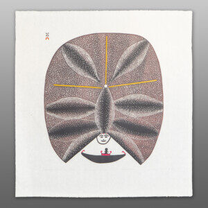 Looking Out from the Tent (1980)
Ikayukta
Inuit
Stonecut & stencil
23½" x 22"
$