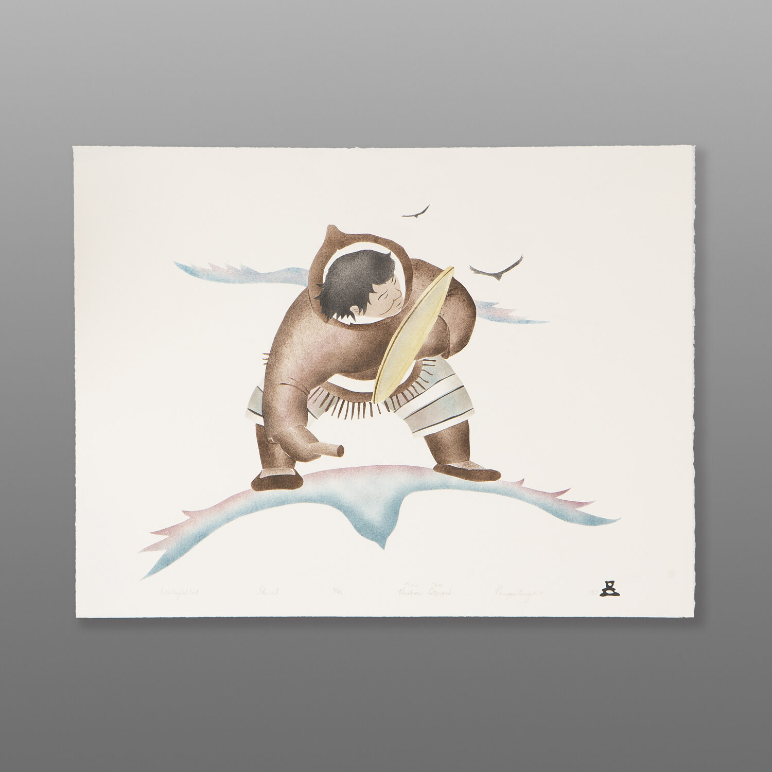 Qulaujaktuk (Drummer)
Andrew Qappik
Inuit
Stencil (1997)
21" x 16"