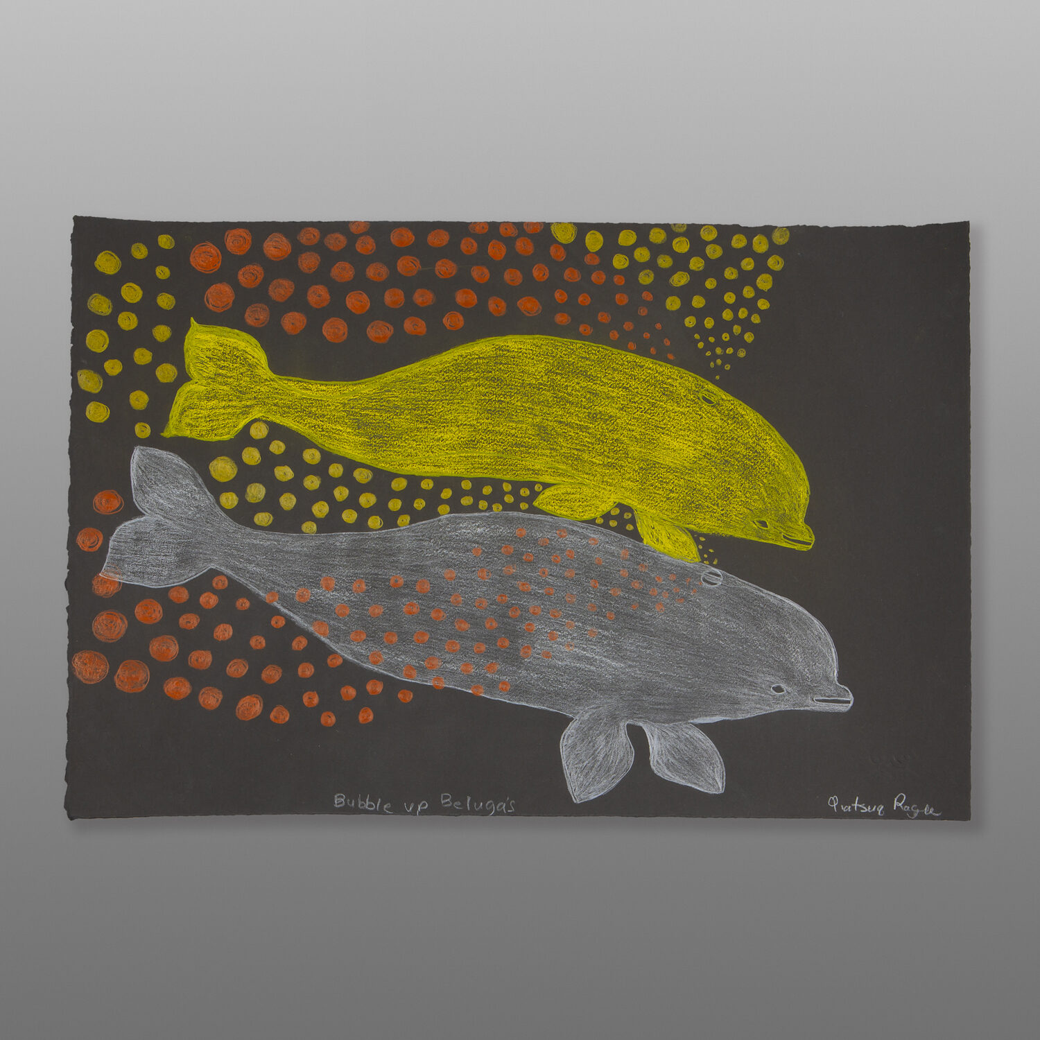 Bubble Up Belugas
Qiatsuq Ragee
Inuit
Colored pencil, pastel on paper
22¼" x 14¾"CD 181-0068